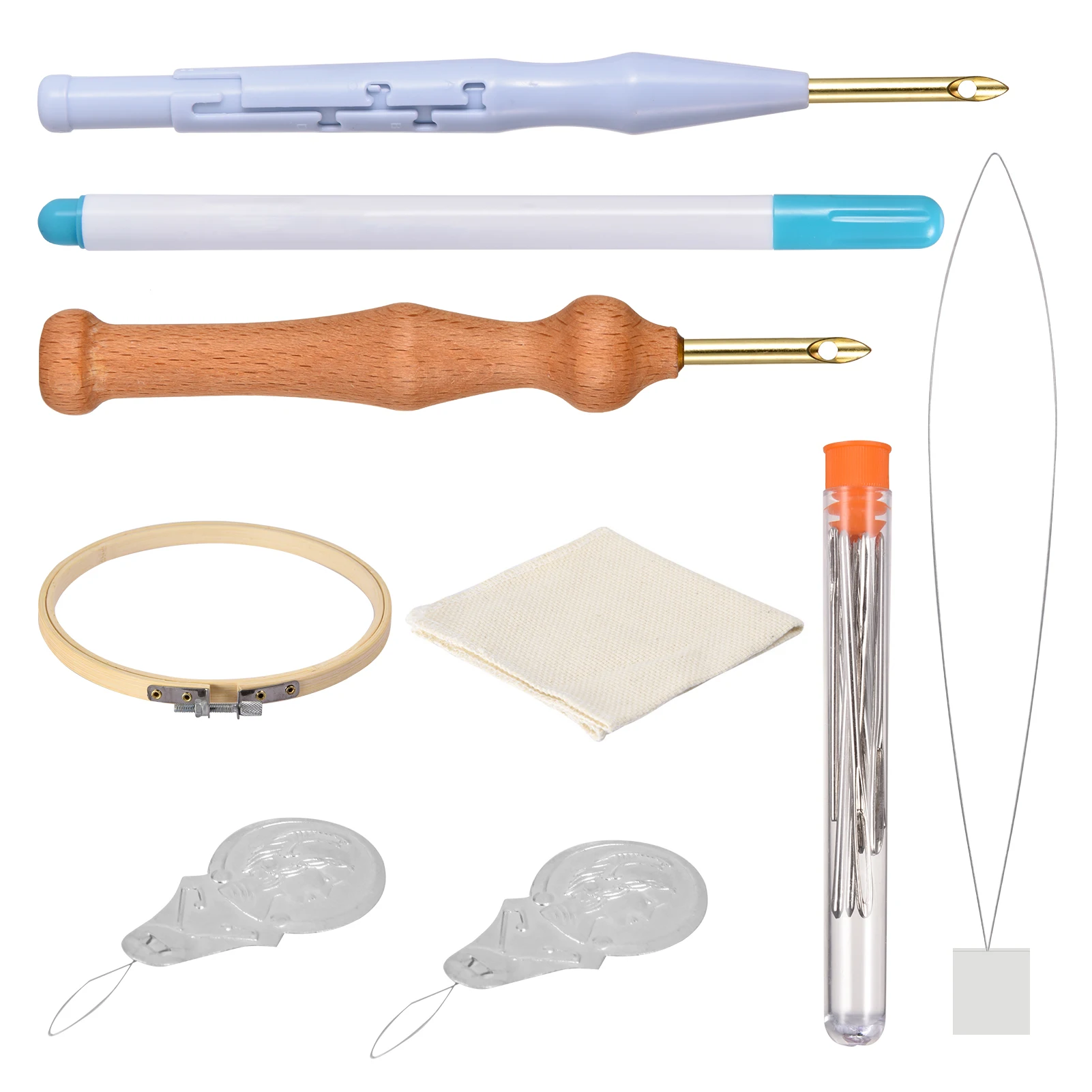 

Набор для вышивки иглой, с деревянной ручкой, для начинающих