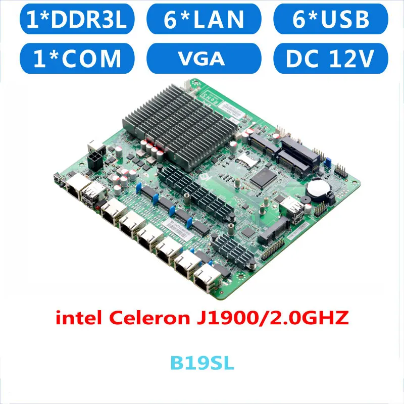 Материнская плата Intel Baytrail J1900 6 * I210AT LAN Firewall ITX для маршрутизатора сетевой