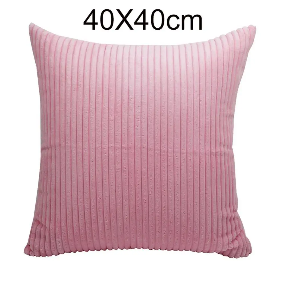 

Supersoft Corduroy Cushion Cover Solid Striped Throw Pillow Covers Decorative Pillow Case for Sofa Bed Living Room Decoration