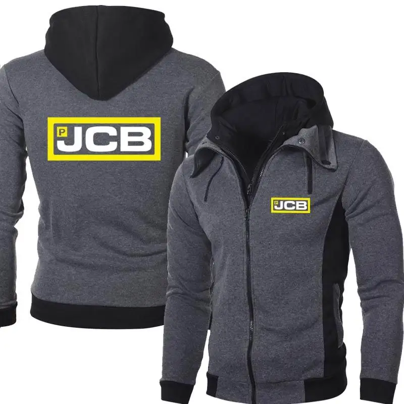

Новинка, демисезонная Мужская Уличная Повседневная куртка с логотипом JCB, теплые толстовки, высококачественные толстовки в стиле Харадзюку...