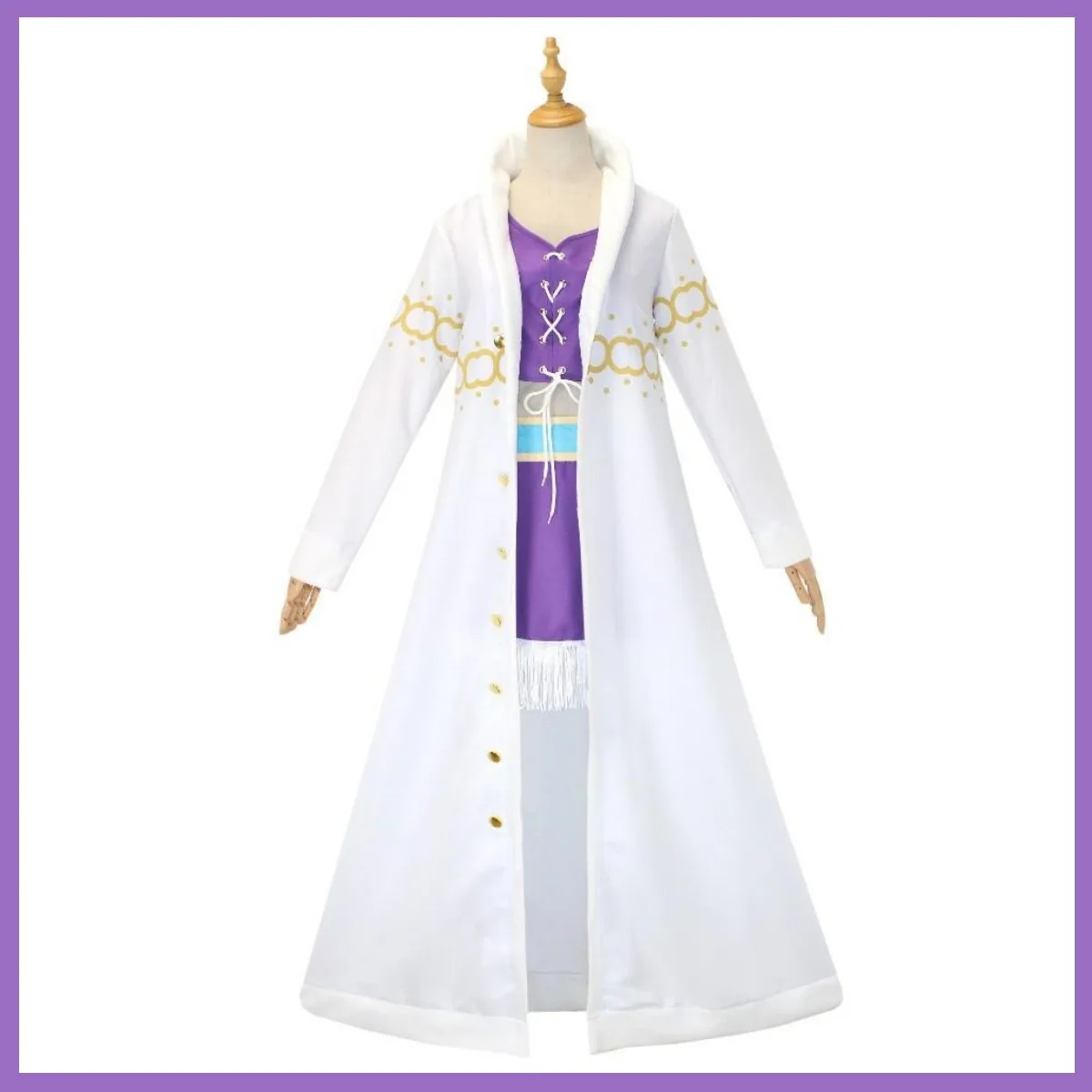 Аниме Нико · Робин Косплей Костюм Мисс Все нелье Парик Большой Меховой Воротник