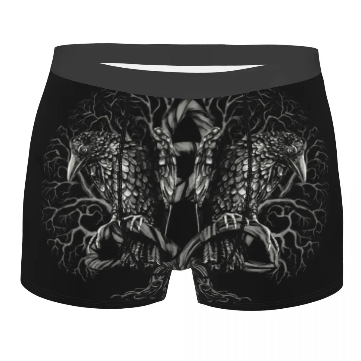 

Sexy Tree Of Life Yggdrasil With Ravens Boxers Shorts Underpants Male Comfortable Vikings Briefs Underwear