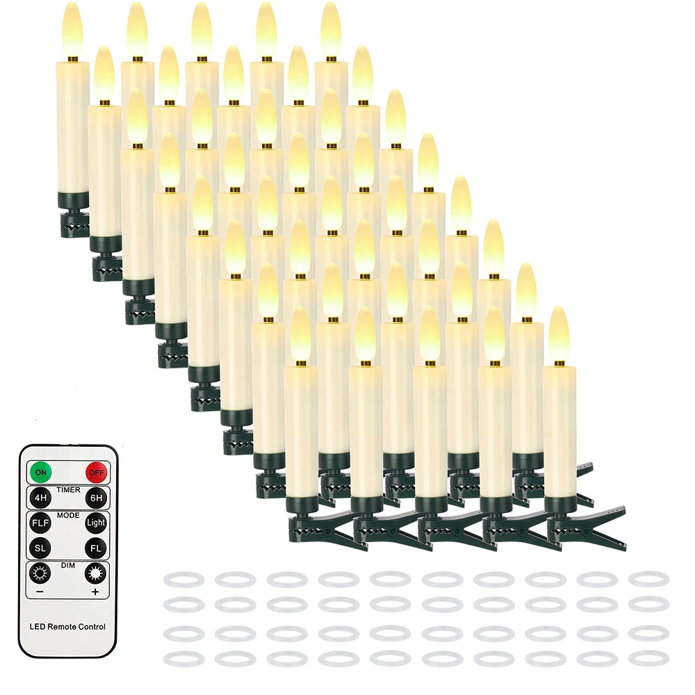 Светодиодные рождественские свечи FPOO теплый белый