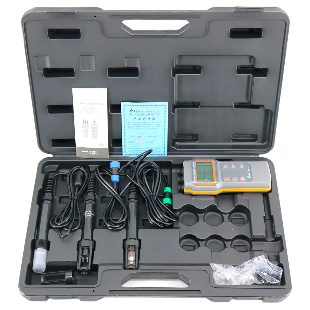 

New Discount AZ86031 Water Quality Measuring Instrument Handheld IP67 Combo PH/COND./D.O