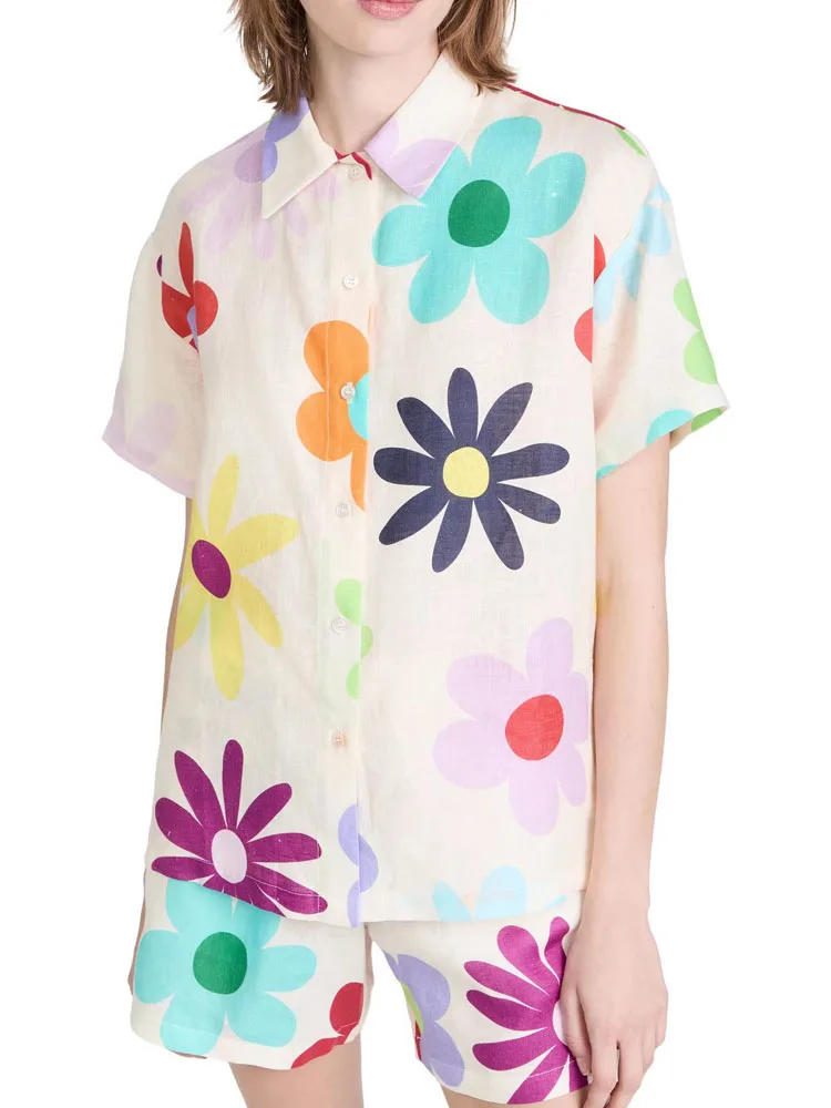 

Женский летний костюм-двойка KUMSVAG, Яркий модный костюм с шортами в повседневном стиле, 2022