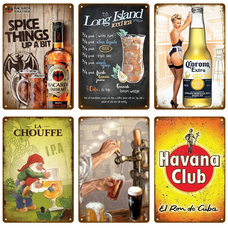 Настенный декор для бара пива вина