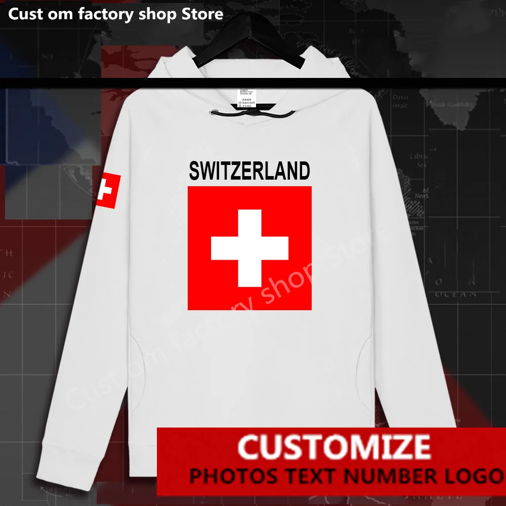 

Swiss Confederation Switzerland CHE CH Confoederatio Helvetica Free Custom Jersey Fans DIY Name Number LOGO hoodie