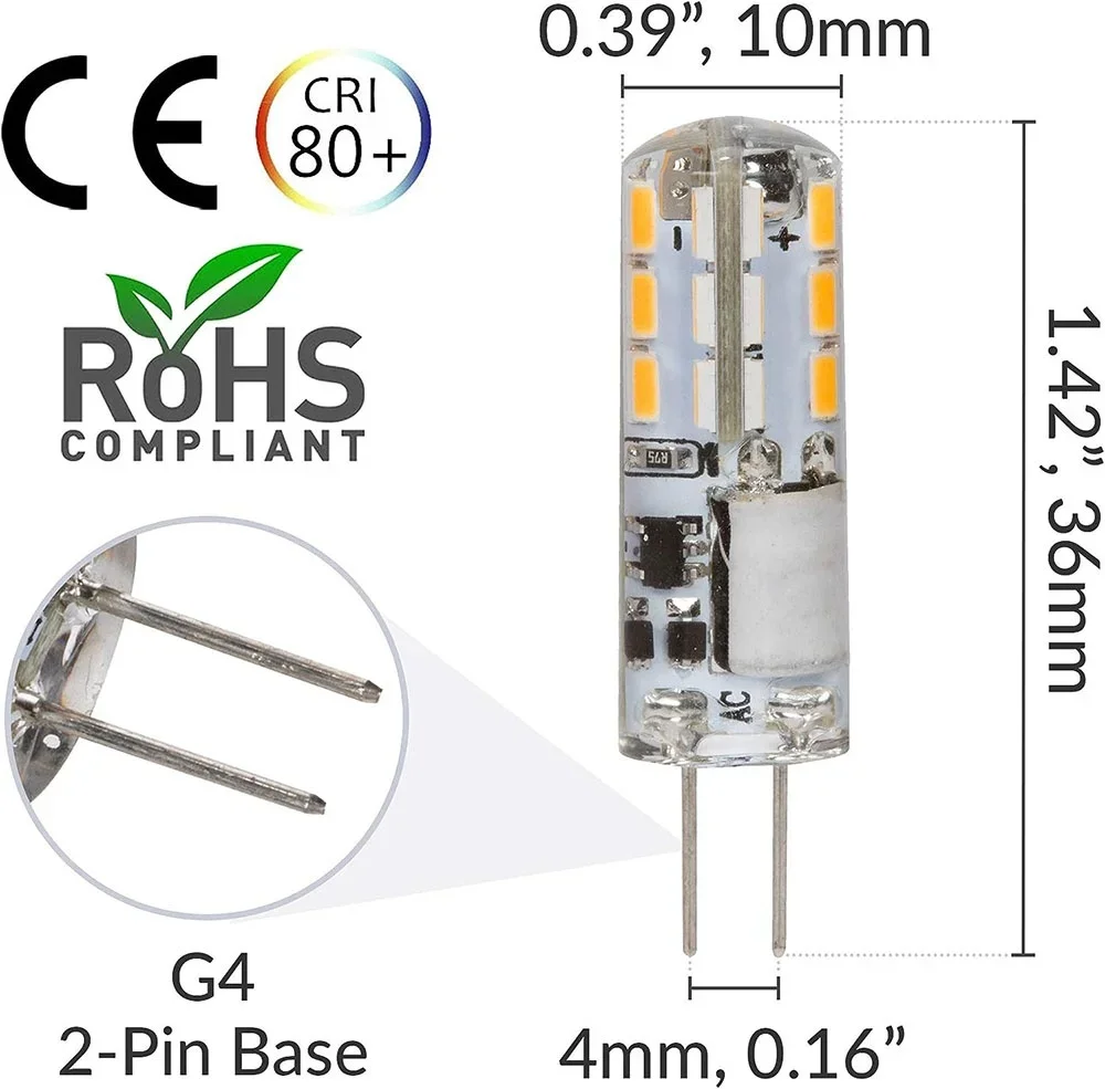 10 шт. светодиодные лампы G4 2 Вт 3 5 6 7 9 AC 220 В 3014SMD 2835SMD силиконовая лампа теплый