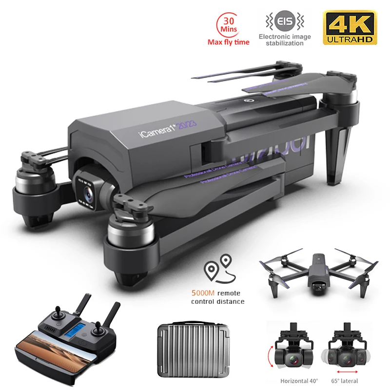 

2022 New GOD GPS Drone 4K HD Camera GPS 5G Wifi Anti-Shake 13KM 2-Axis Gimabal Dron Brushless Motor 5KM RC Quadcopter Toy Gifts