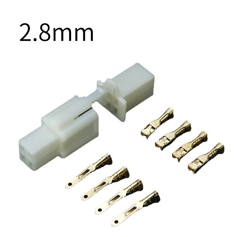 

10Sets 2.8mm 4 Pin Automotive 2.8 Electrical wire Connector Male Female cable terminal plug Kits Motorcycle ebike car