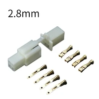 10sets 2 8mm 4 pin automotive 2 8 electrical wire connector male female cable terminal plug kits motorcycle ebike car