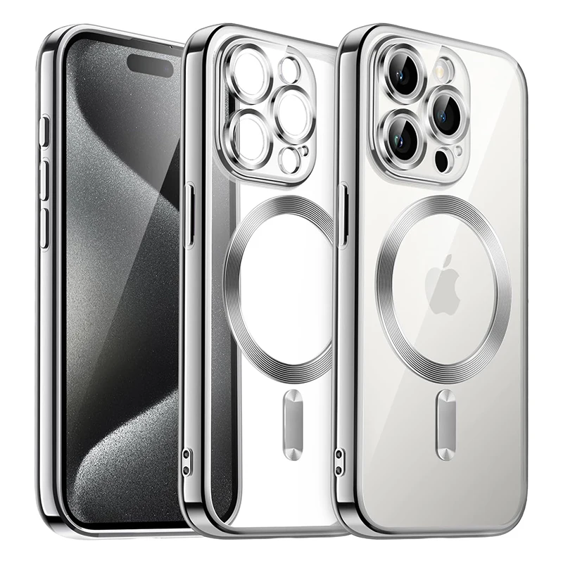 Чехол с магнитным покрытием для iPhone 16 15 14 Plus 13 12 11 Pro Max защитное стекло объектива