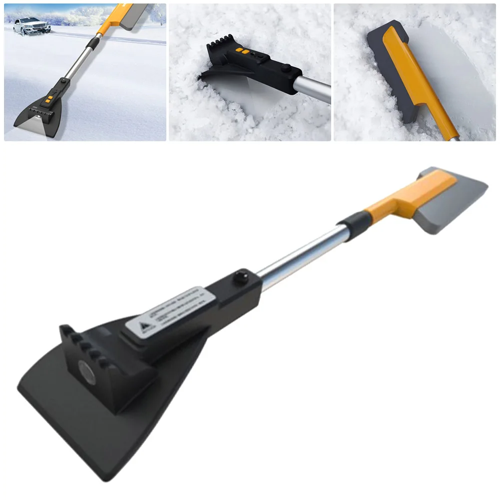 

75cm Ice Scraper Snow Defrost Shovel Winter Easy To Carry 3-IN-1 Car Snow Brush With 360 Degree Rotating Brush Head
