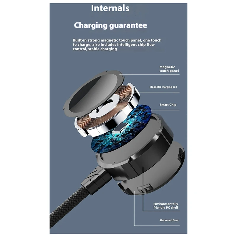 Зарядное устройство USB типа C 2 в 1 для Samsung Galaxy Watch Магнитный кабель A 3 94 подходит 5 Pro