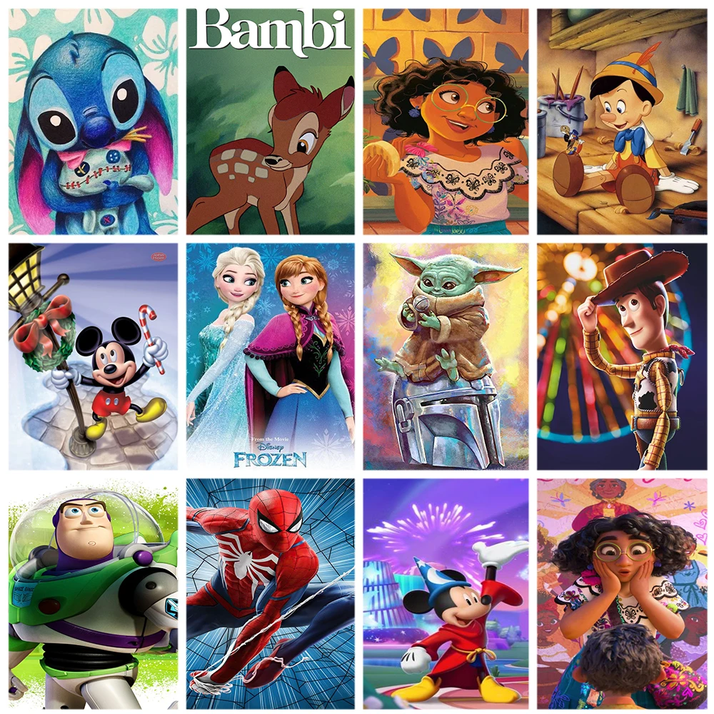 

Disney Diamond Mosaic Cartoon Diamond Painting Master Yoda Embroidery Frozen Princess Picture Of Rhinestones Wall Decor Art