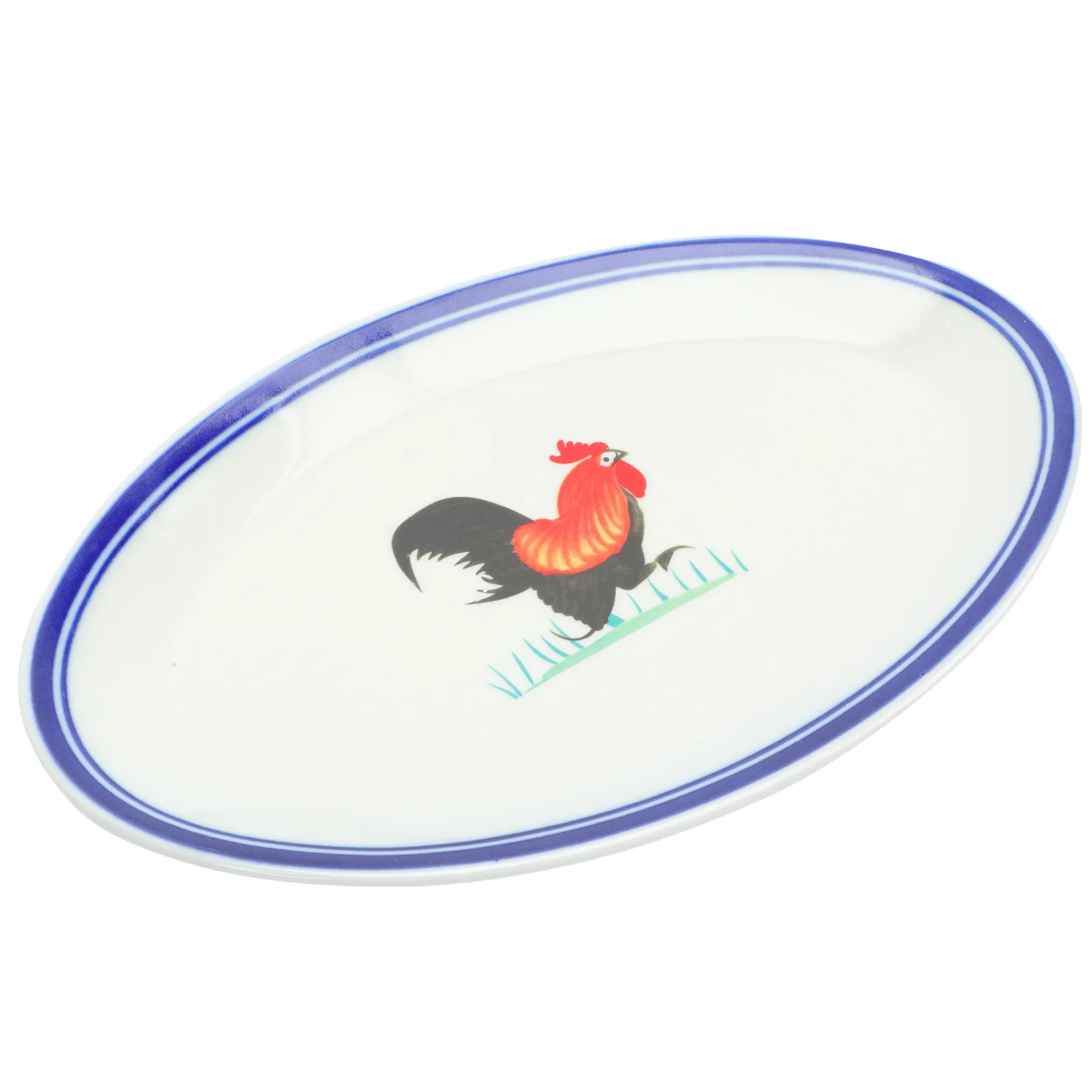 

1PC Creative Fish Storage Holder Restaurant Plate Enamel Steamed Fish Plate