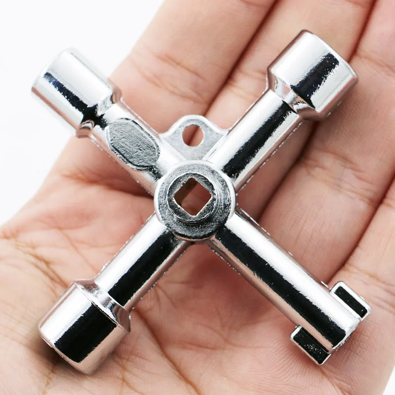 4 In 1 Cross Switch Key Wrench Tool Accessories Universal Square Triangle Train Electrical Cupboard Box Elevator Cabinet |