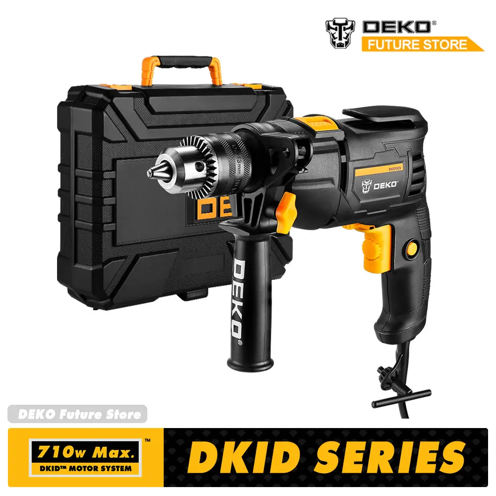 

220V ELECTRIC ROTARY HAMMER DRILL ELECTRIC SCREWDRIVER 2 FUNCTIONS POWER TOOL DRILLING MACHINE DEKO DKIDZ SERIES