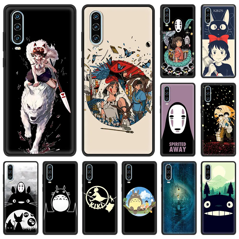 

Totoro Spirited Away Miyazaki Phone Case For Huawei P30 Lite P50 Pro P20 P40 Lite E P Smart Z 2021 Y6 Y7 Y9 2019 Y9s Y7a Cover