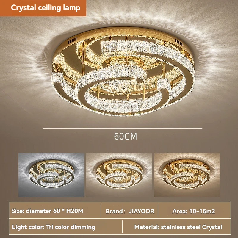 

Потолочный светильник JIAYOOR хрустальный золотой