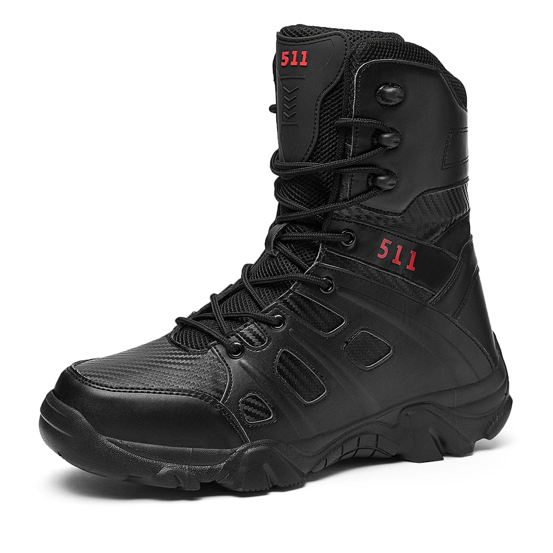 

2023 New Fashion Men's Military Tactical Boots Army Boots Men with Side Zipper Outdoor Anti-Slip Military Man Boots Hiking Shoes