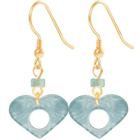 burmese jade heart earrings blue 925 silver natural luxury gift certificate gemstones accessories women jewelry amulet vintage