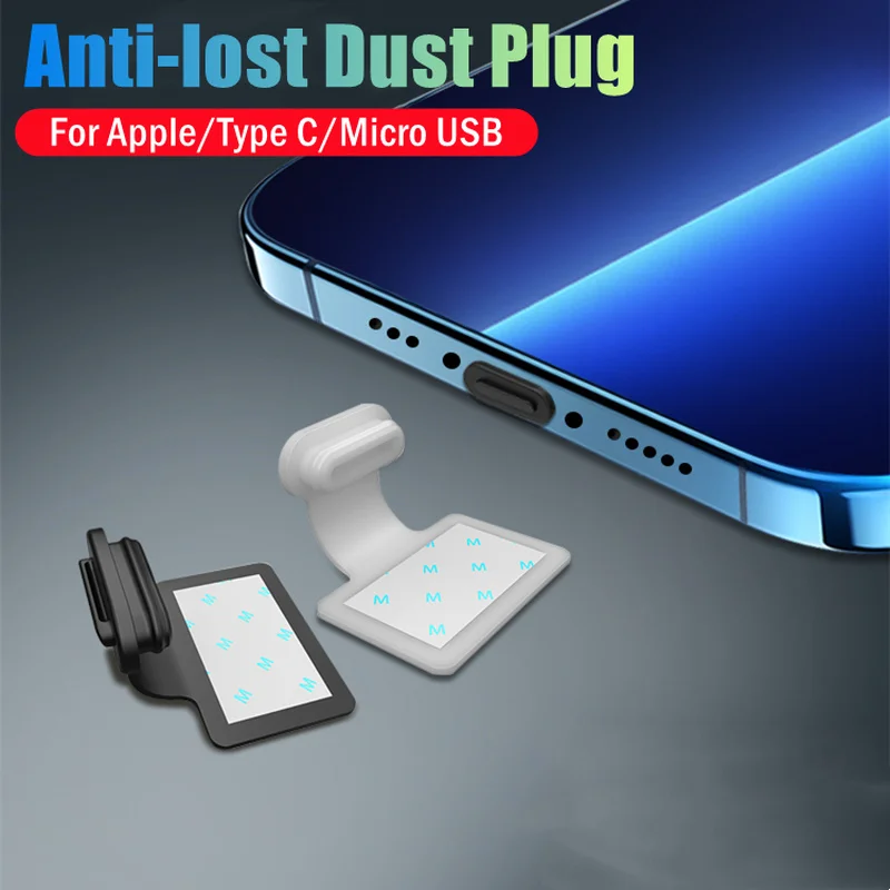 

Обновленная Пылезащитная заглушка для телефона, порт для зарядки с защитой от потери, заглушка для Apple iPhone XR 12Pro 13 8 7 6s IOS Micro USB Type C Mi
