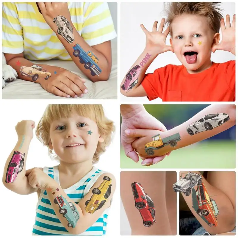 Временные тату-наклейки городской автомобиль 10 шт.