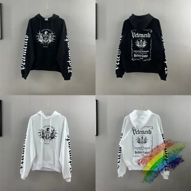 

Embroidery VETEMENTS Pullover Men Women 1:1 Top Quality Oversized Vetements Dragon Printing Casual Hooded VET Hoodie
