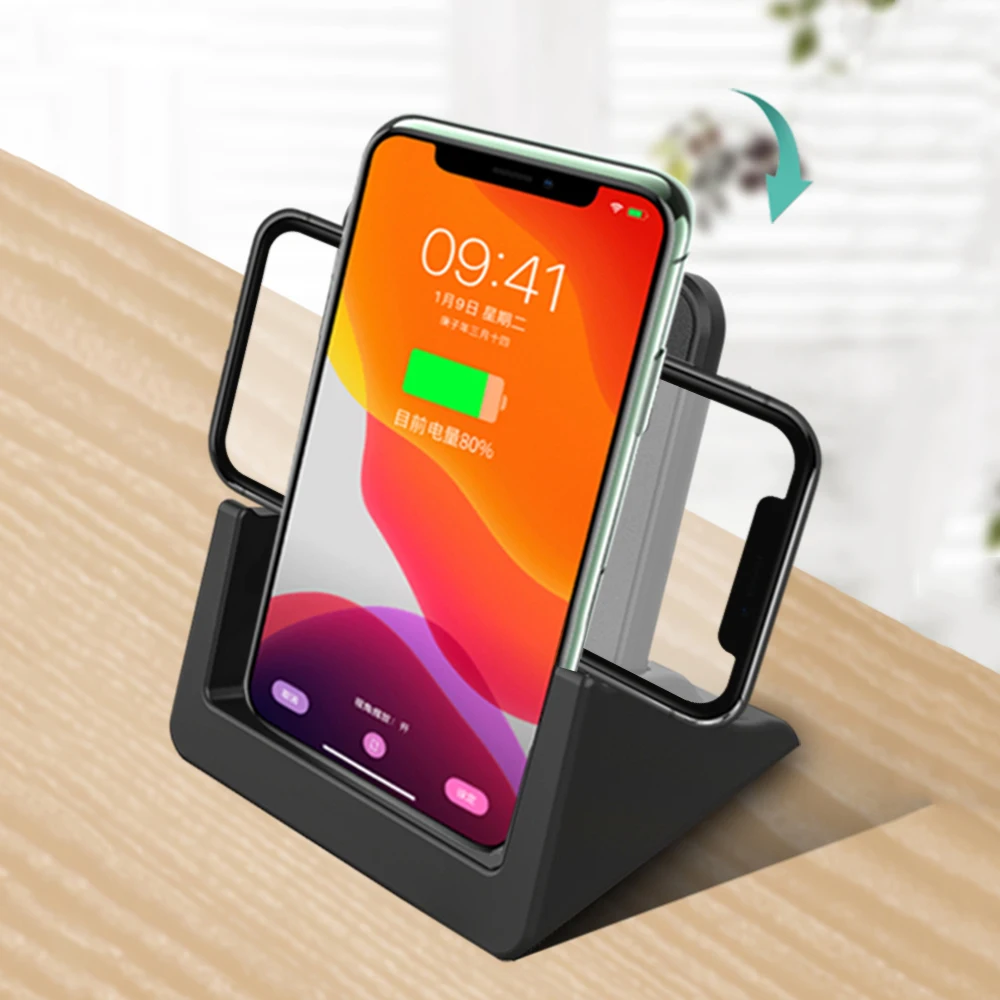 10 Вт 15 Qi Беспроводное зарядное устройство Подставка для iPhone13 12 11Pro X XSMAX XR 8 7 Samsung S21