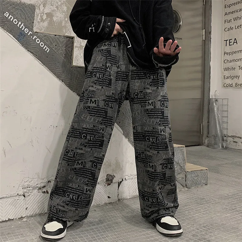 Брюки женские с широкими штанинами винтажные свободные прямые штаны в стиле