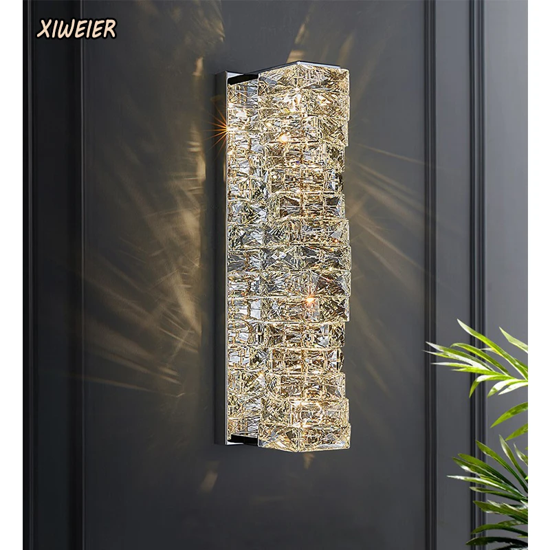 

Post Modern Simple and Luxurious Crystal Wall Lamp Decoration Dining Room Bedside Lamp Living Room Porch Wall Lamp