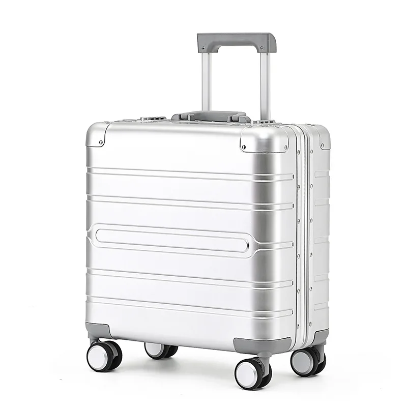 Pilot's Suitcase: All Aluminum Magnesium Alloy, Small And Light, 18 Inch Boarding Small Suitcase, New Business Password Box