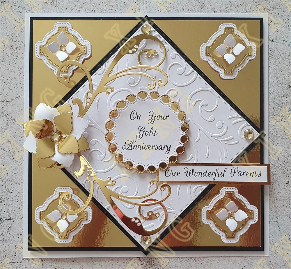 Металлические Вырубные штампы зеркальный декоративный трафарет тиснение шаблон