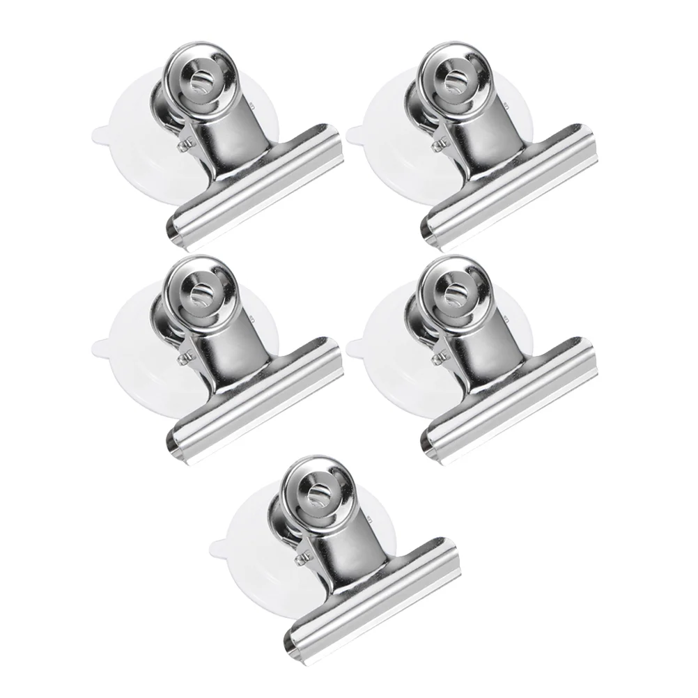 

5Pcs Clip Suction-cup Clips Suction-cup Clamps Window Clips Stainless Suction Clips for Home Bathroom