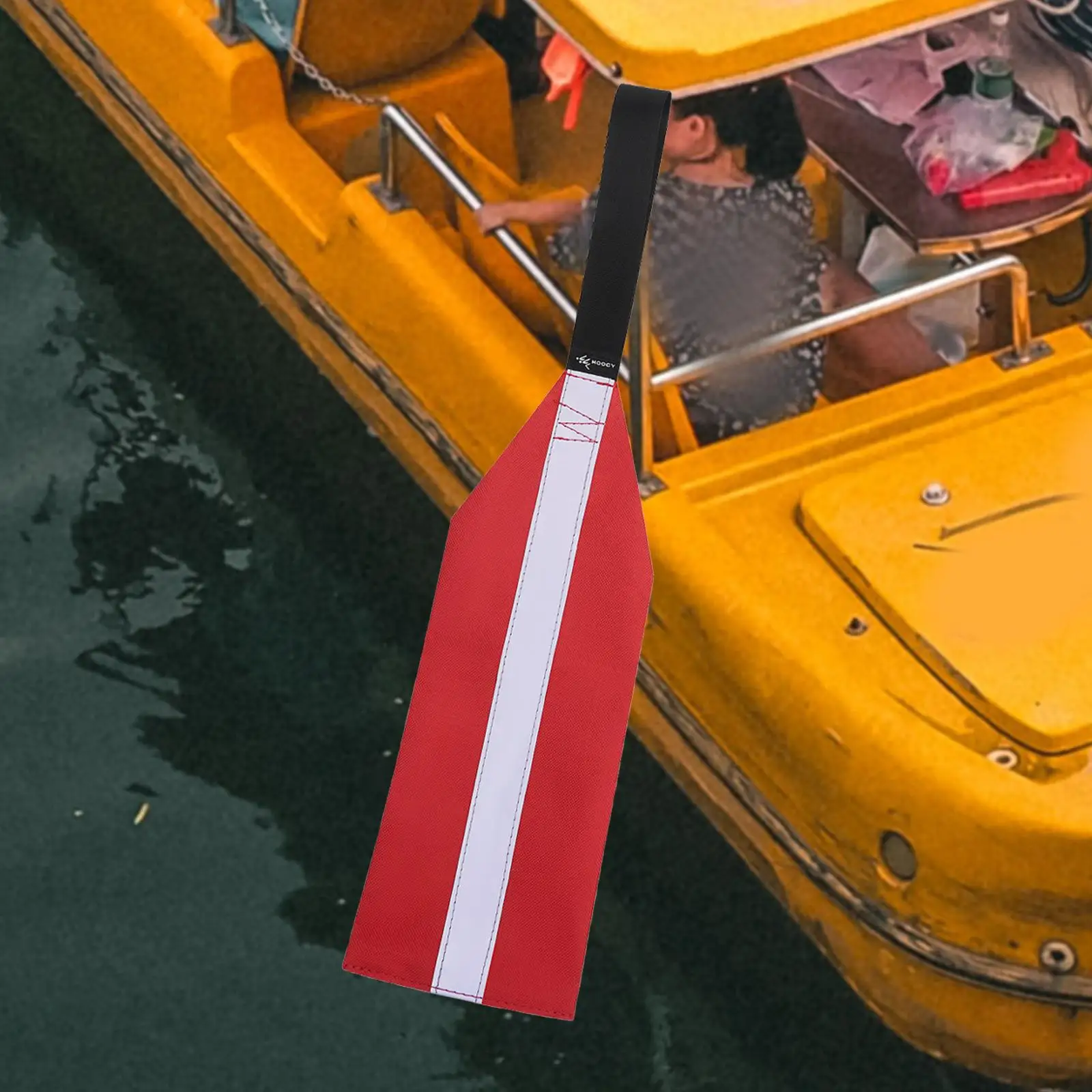 Safety Travel Flag Red Travel Warning Flag Reflective Waterproof Oxford Cloth Trailer Flag For Sup Towing Canoe Boats