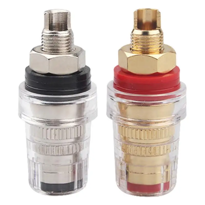 Вилка типа банан с позолоченным штекером 24 К клеммы усилителя колонки вилки