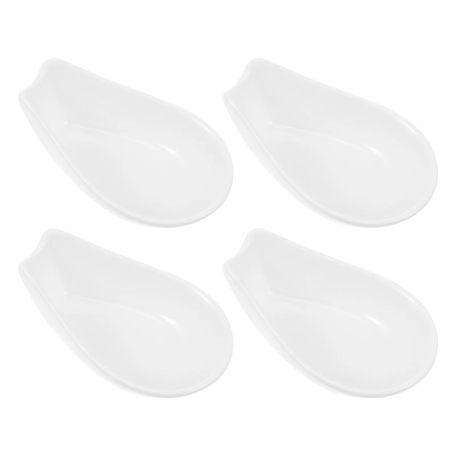 

4pcs Racks Ceramic Spoon Rests Oil-proof Scoops Holders Convenient Soup Spoon Stands for Restaurant Gift Home