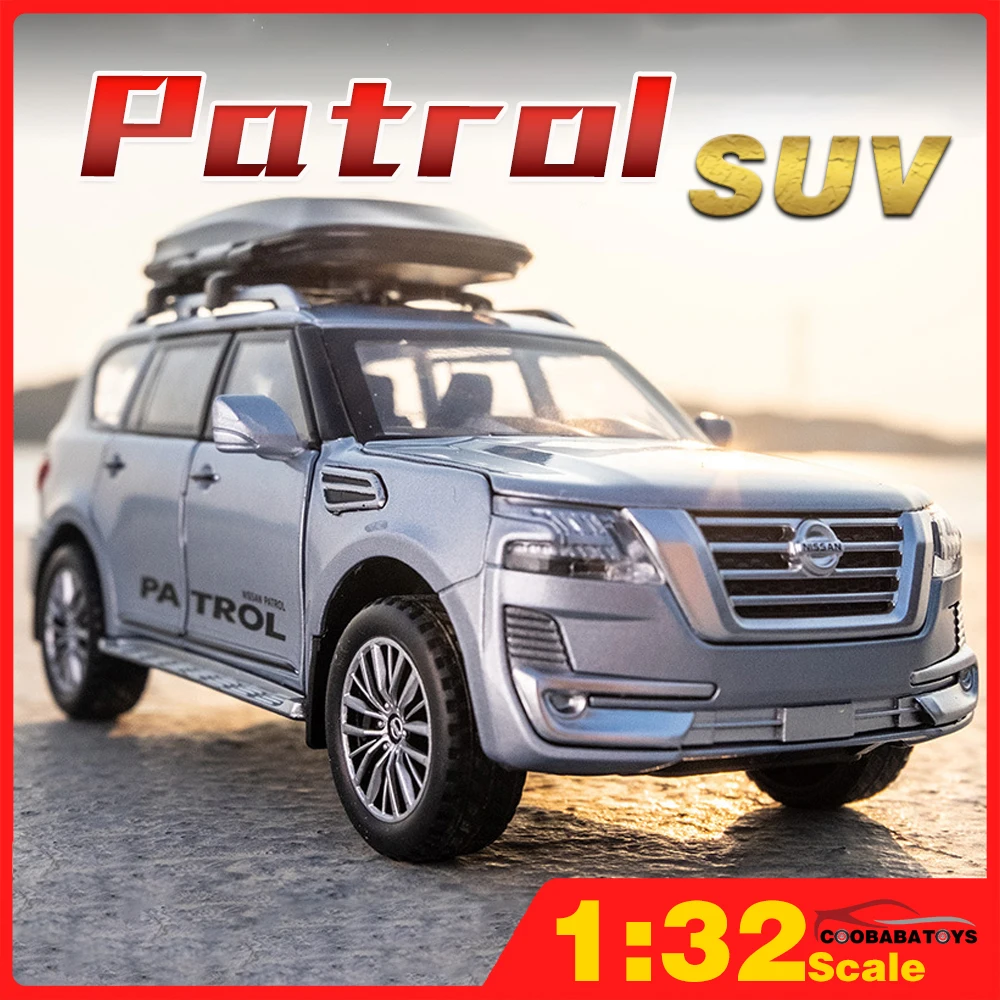 

Scale 1/32 Patrol Pajero SUV Metal Diecast Alloy Toy Cars Trucks Model For Boys Child Toys Off-road Vehicles Hobbies Collection