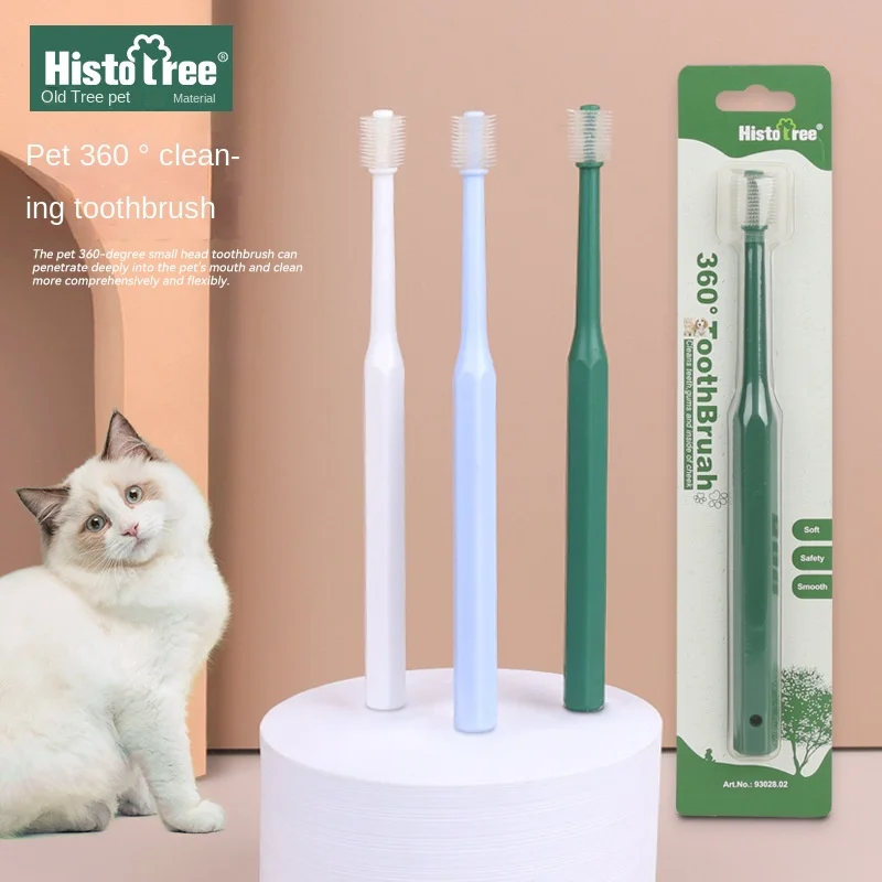 Pet Cat Toothbrush Super Soft Nylon Bristles Tooth Brush 360