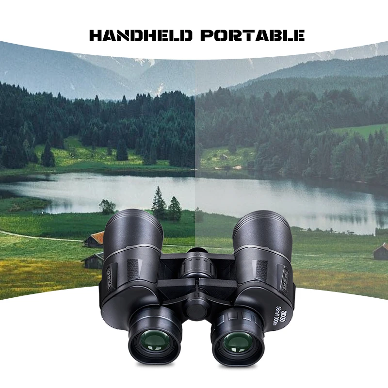 TOPOPTICAL 20x50 Binoculars Professional with FMC Coating Portable Outdoor Telescope Black Color
