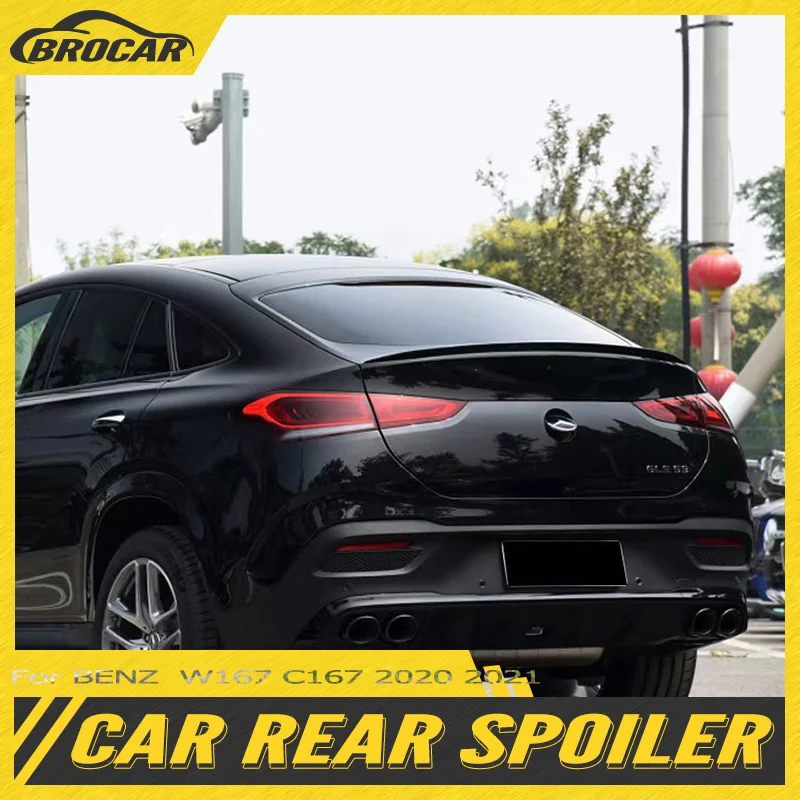 

For Mercedes Benz GLE53 GLE63 Coupe 2020 2021 W167 C167 GLE350 450 500E AMG ABS plastic car tailgate primer color spoiler tuning