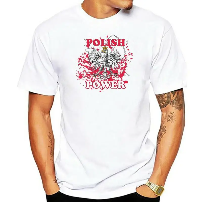 

Футболка Polska Pride мужская с принтом флага Польши, стильная тенниска из 100% хлопка с короткими рукавами и круглым вырезом, крутая уличная одежд...