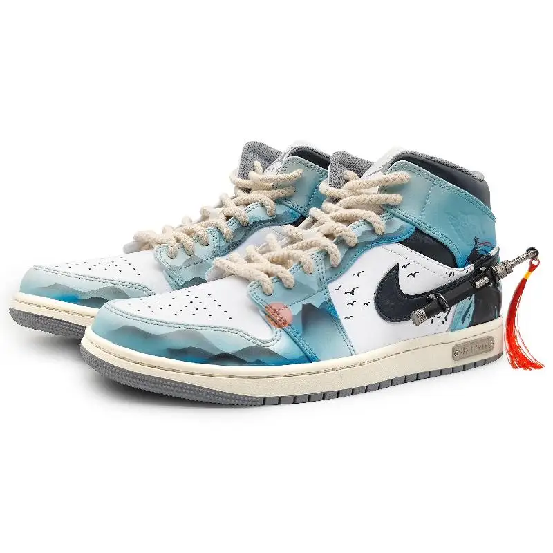 【Customize】Jordan Air Jordan 1 Vintage Basketball Shoes Men Sneakers shoes 554724-135