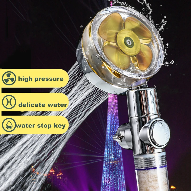 

Насадка для душа, вращающаяся на 360 градусов, с небольшим вентилятором