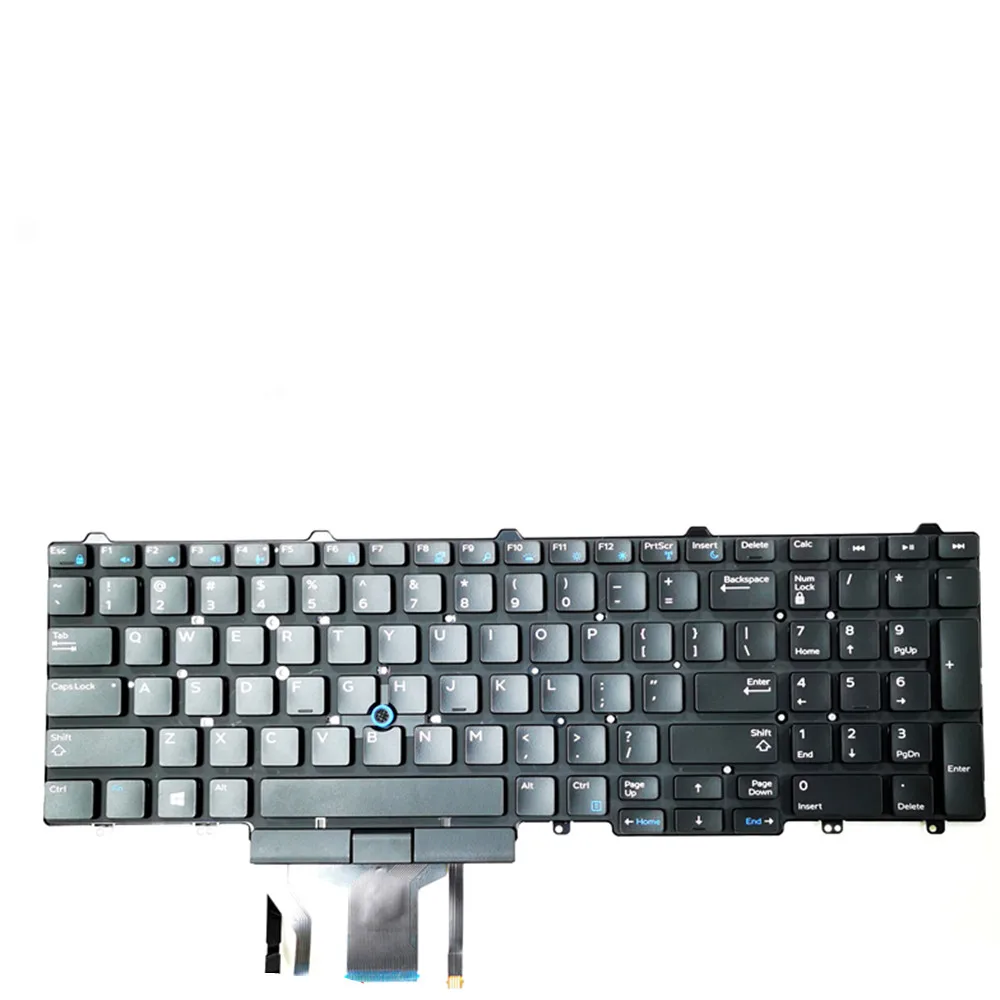 Клавиатура ноутбука для DELL Precision 7710, американские штаны, цвет черный, с подсветкой (art.: 3920ced2514de) - 3920ced2514de