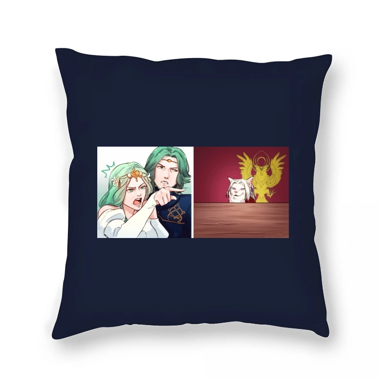 

Pillow Case Guys Fire Emblem Three Houses Meme of The Year Yelling At A Cat Printed Art Artwork Funny