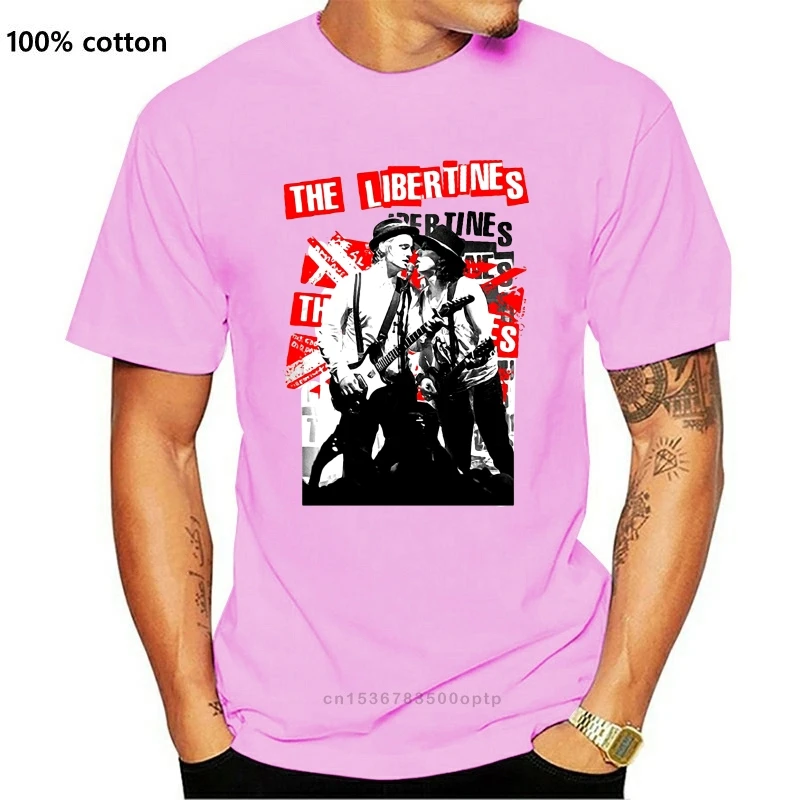 

The Libertines ( Pete Doherty ) Music Group Band Men's T Shirt Hip-hop Simple Splicing Tee Tops Shirt