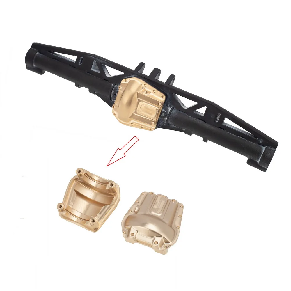 

Латунная крышка переднего/заднего моста для Axial SCX6 Jeep Wrangler AXI05000 1/6, обновленный автомобиль на радиоуправлении, Сменные аксессуары