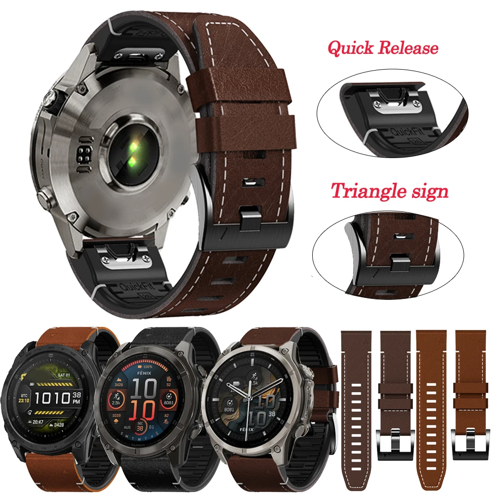 Фото Кожаный силиконовый ремешок QuickFit 26 мм для часов Amazfit T-Rex Ultra 2, 51 мм, водонепроницаемый, защищающий от пота, браслет-ремешок №4
